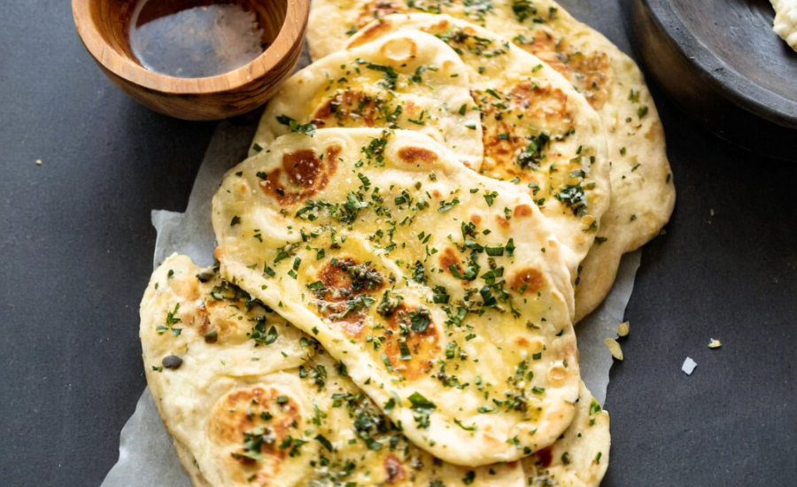 Buttery Garlic Naan Bread